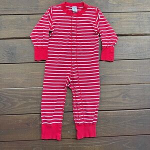 Polarn O. pyret - Red and white stripped bodysuit